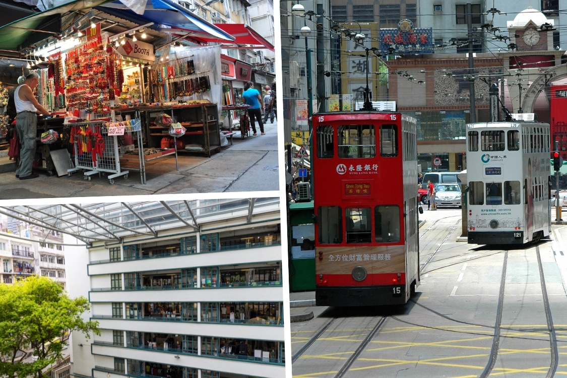hong kong city tour cat street pmq trams