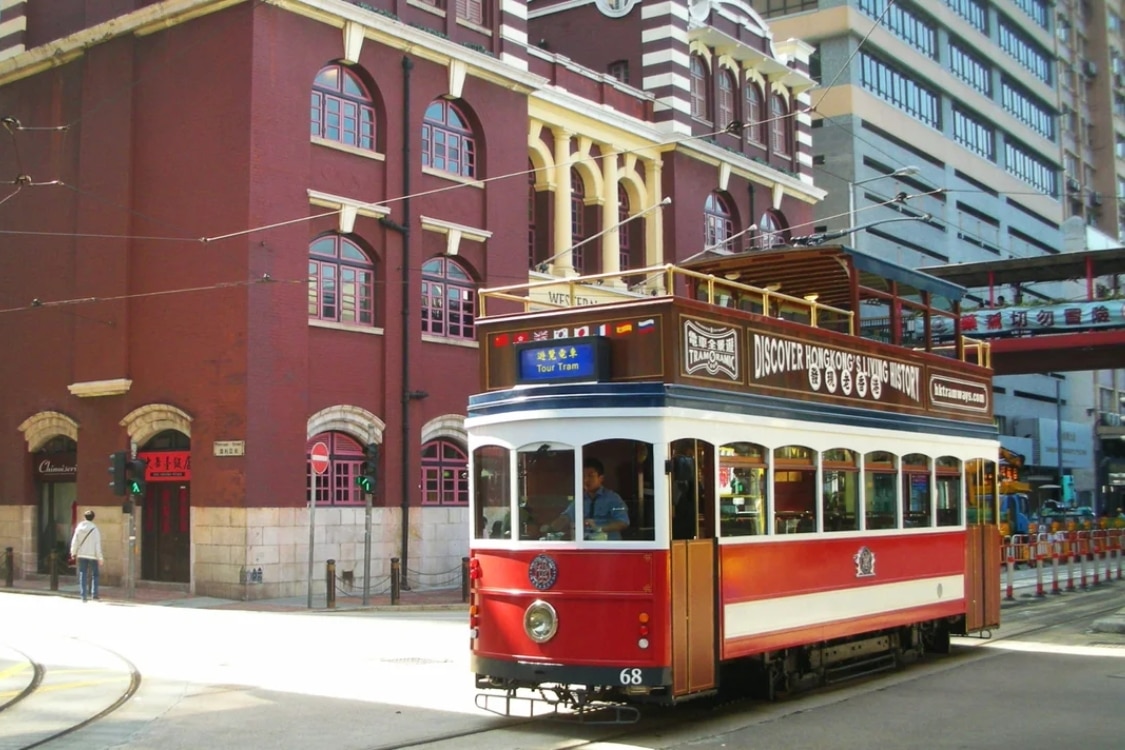 tramoramic hong kong tram tour western market